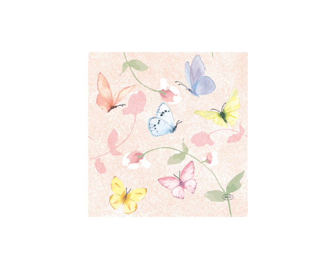SERVILLETAS EQ DECOUPAGE 33x33CM x20 U. 7008 MARIPOSAS