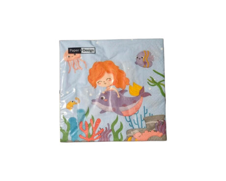 SERVILLETAS EQ DECOUPAGE 33x33CM x20 U. 7011/209993 SIRENITA