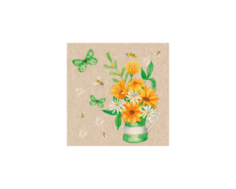SERVILLETAS EQ DECOUPAGE 33x33CM x20 U. 7012/209998 ABEJAS Y MARGARITAS