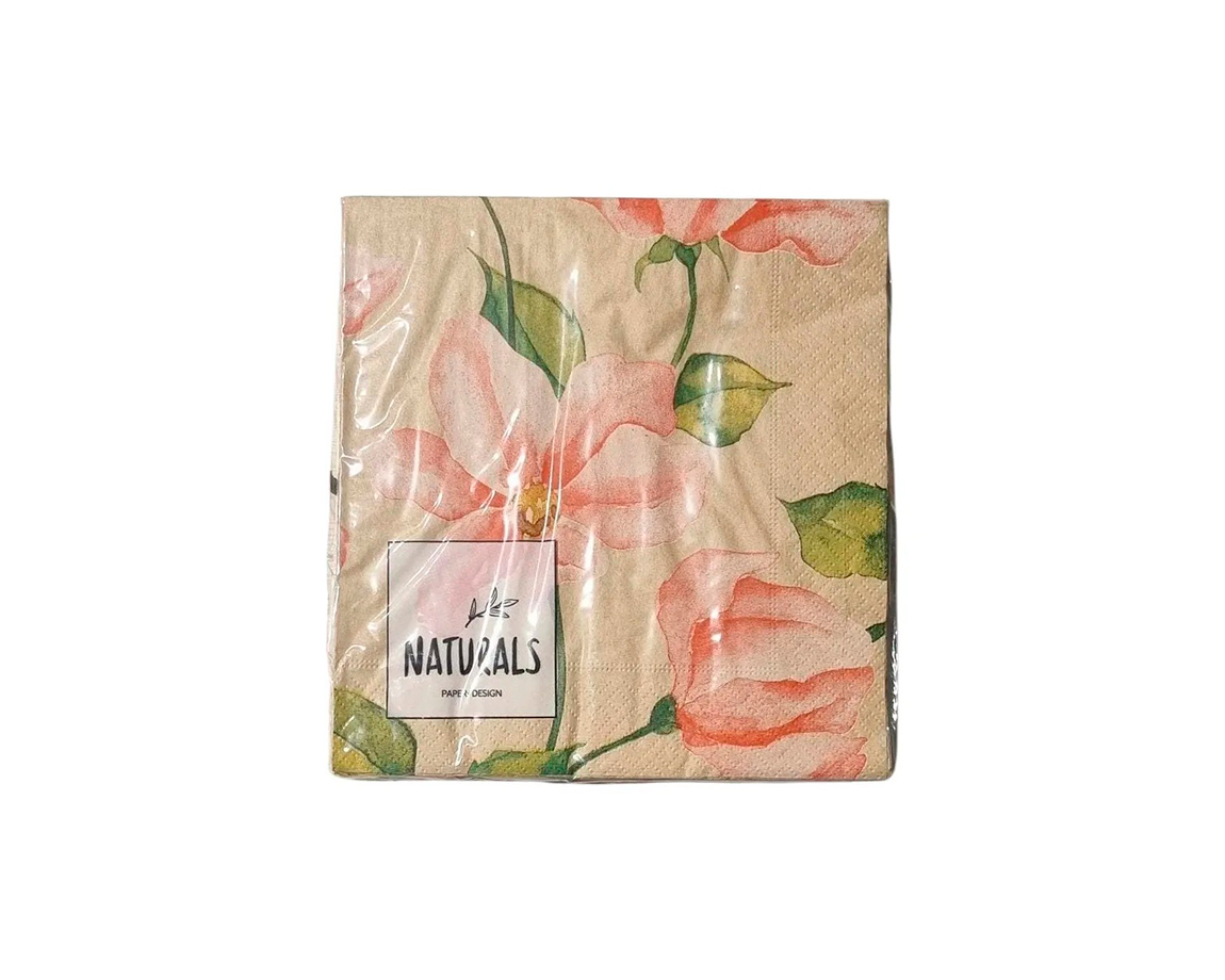 SERVILLETAS EQ DECOUPAGE 33x33CM x25 U. 7030/201879 FLORES