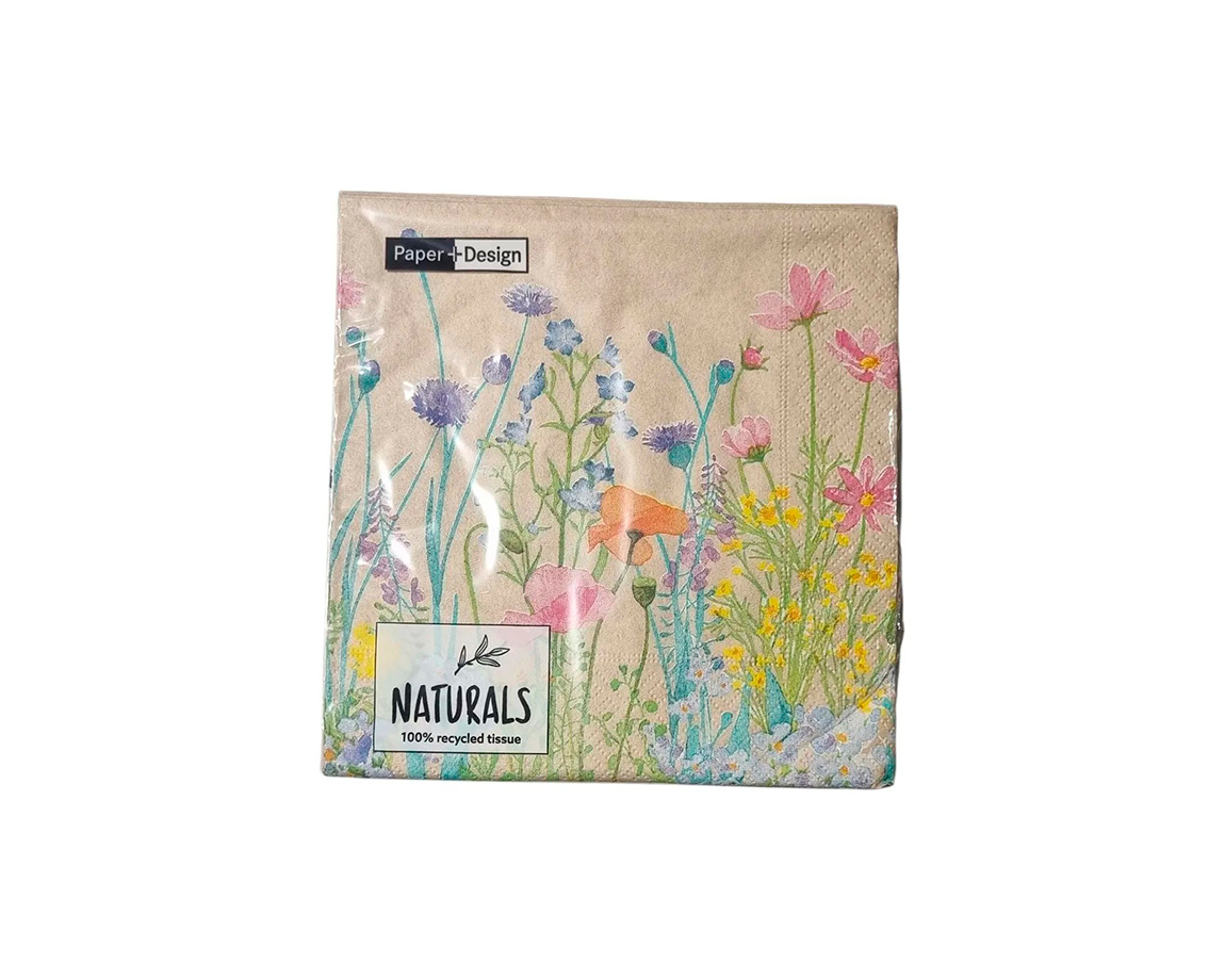SERVILLETAS EQ DECOUPAGE 33x33CM x25 U. 7031/201884 FLORES