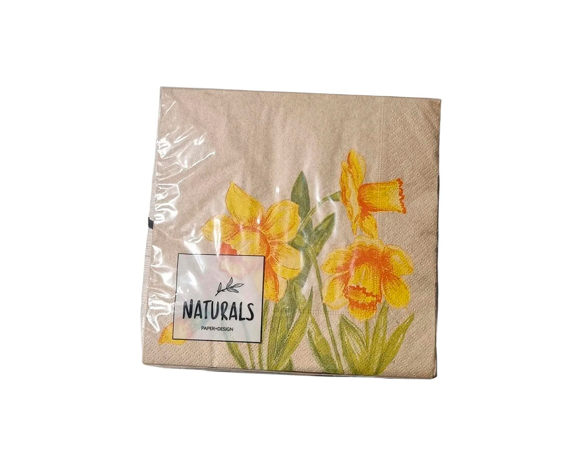 SERVILLETAS EQ DECOUPAGE 33x33CM x25 U. 7033/205039 FLORES