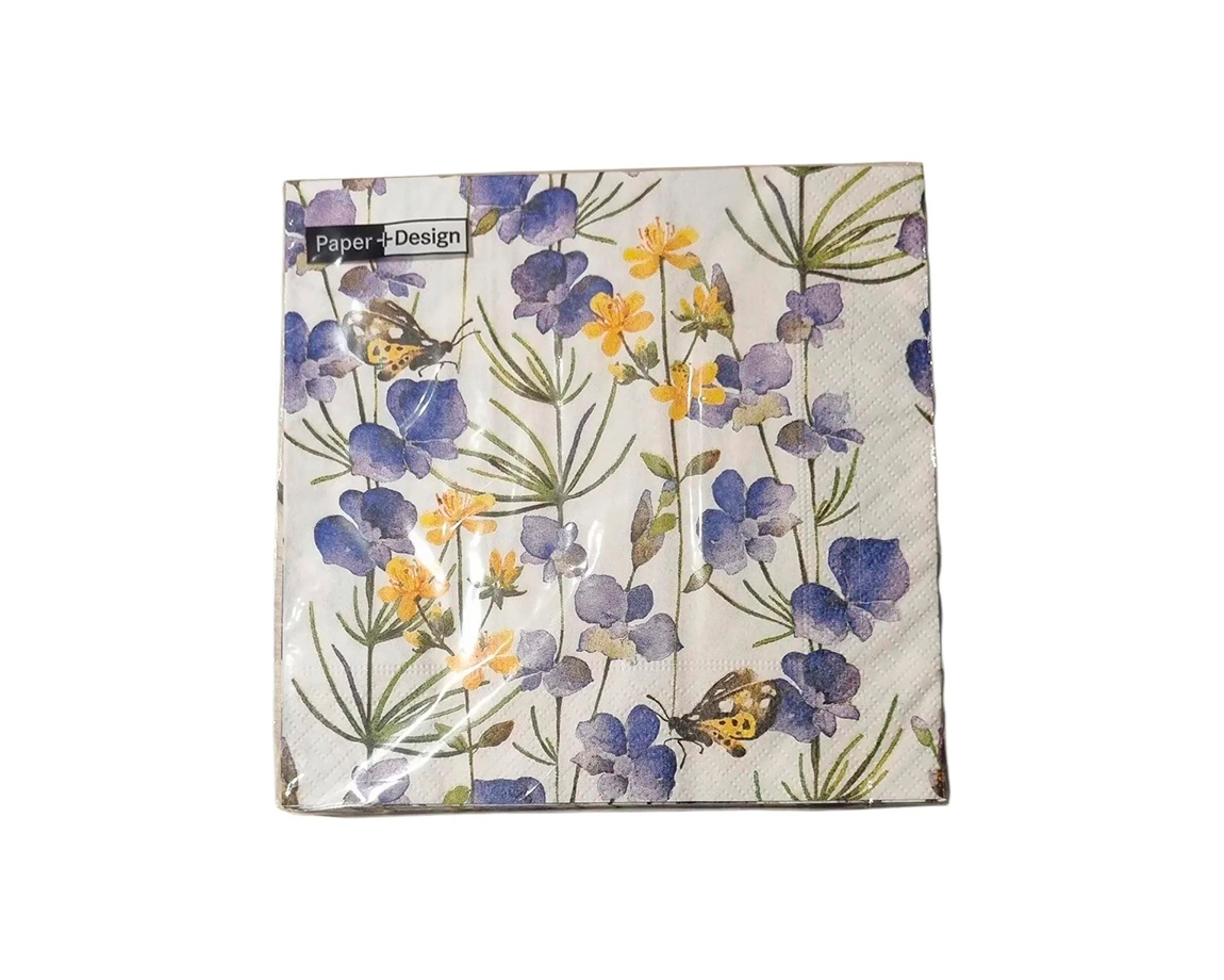 SERVILLETAS EQ DECOUPAGE 33x33CM x20 U. 7034/206139 FLORES