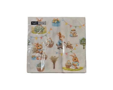 SERVILLETAS EQ DECOUPAGE 33x33CM x20 U. 7036/208811 CONEJOS