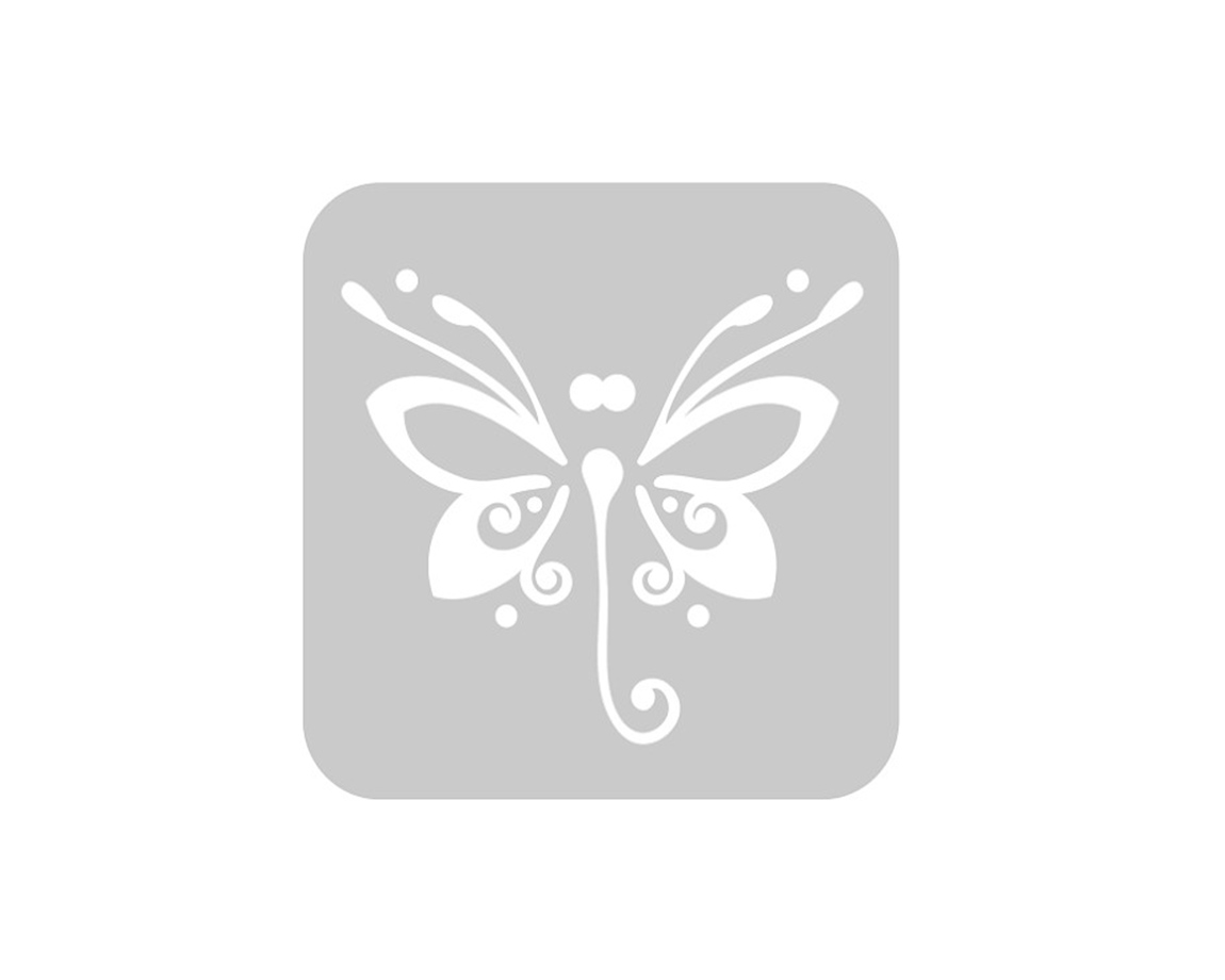 STENCIL EQARTE 10x10 CM Nro 815 MARIPOSA VINTAGE
