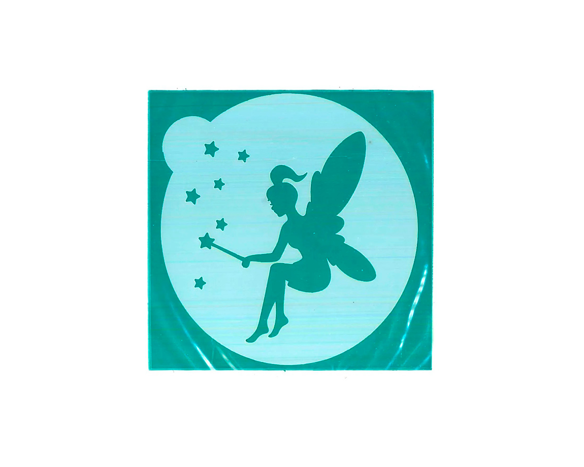 STENCIL EQARTE 10x10 CM Nro 821 REDONDO HADA x4 unid