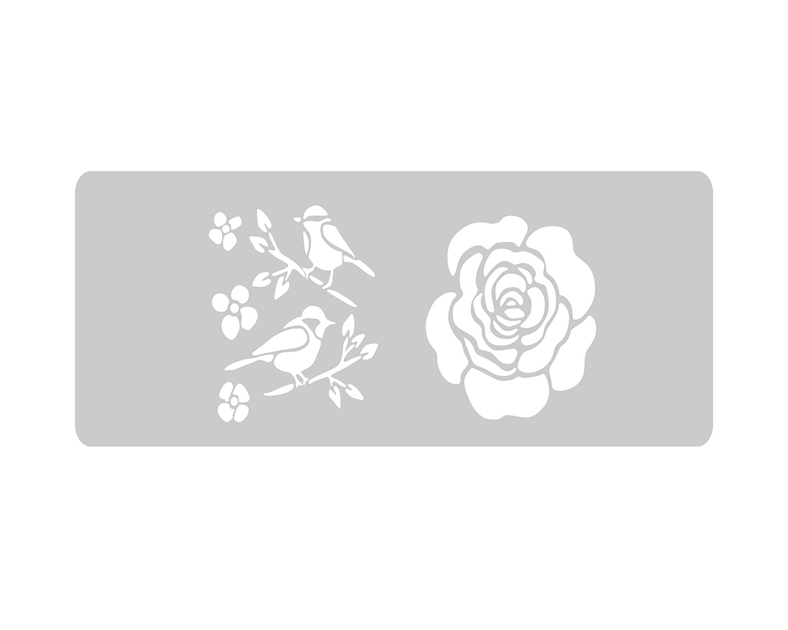 STENCIL EQARTE 13.5x30 CM Nro 62 PAJARITOS x 4 unid