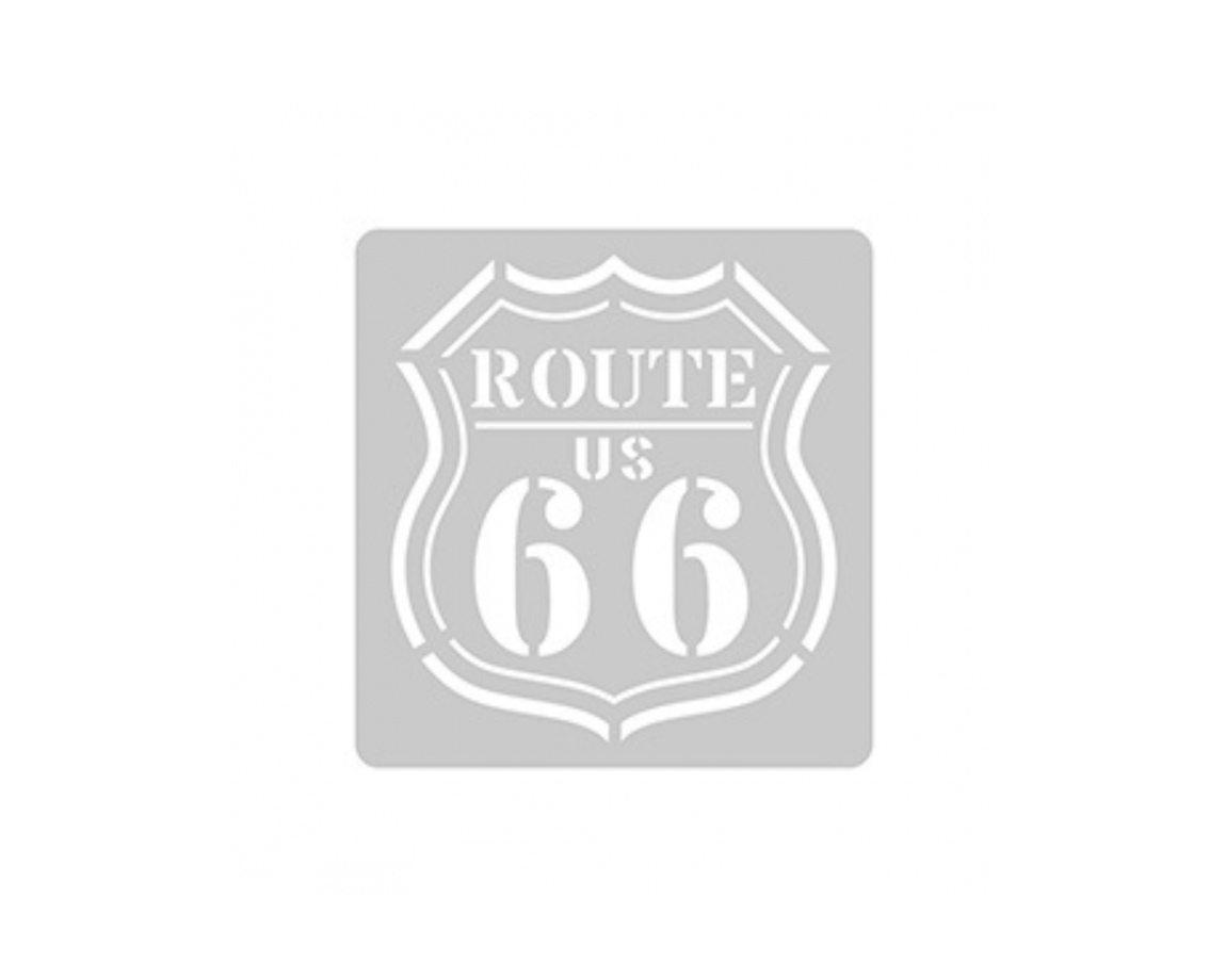 STENCIL EQARTE 15x15 CM Nro 941 ROUTE 66