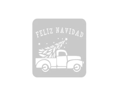 STENCIL EQARTE 30x30 CM Nro 1265 CAMION NAVIDEÑO