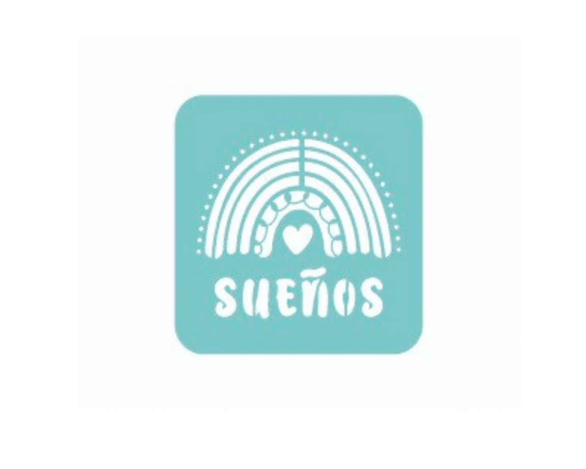 STENCIL EQARTE 10x10 CM Nro 832 SUEÑOS FELICES