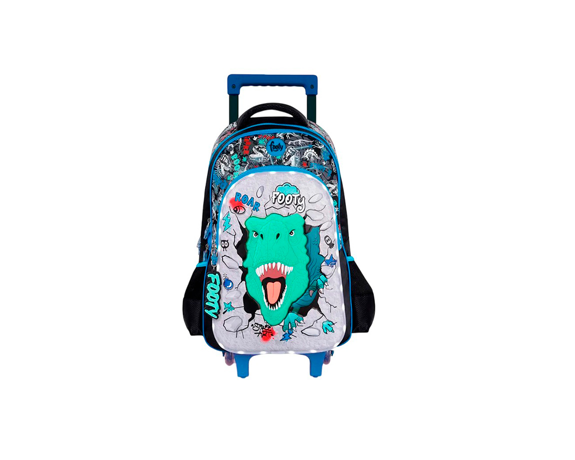 MOCHILAS FOOTY F5411 CARRO 18P DINO GLOW
