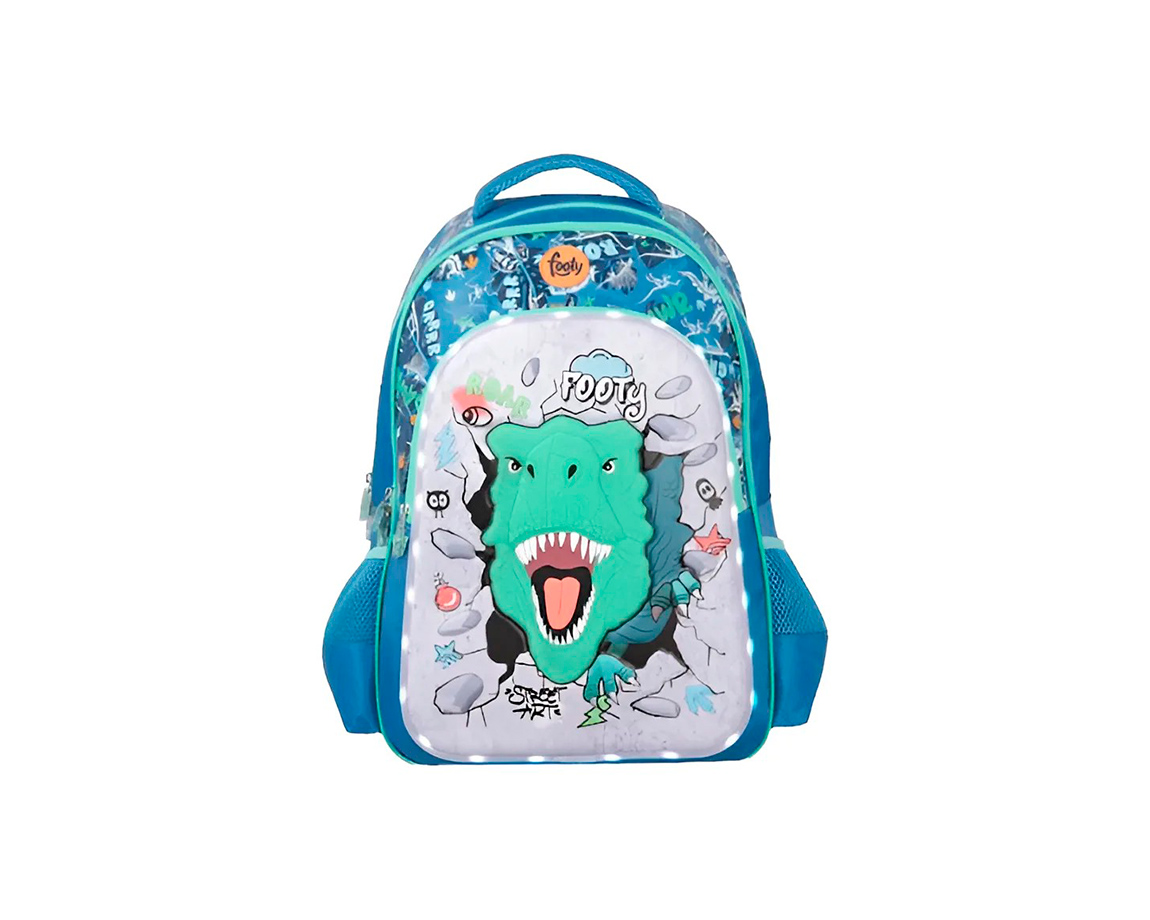 MOCHILAS FOOTY F5413 ESPALDA 18P DINO GLOW