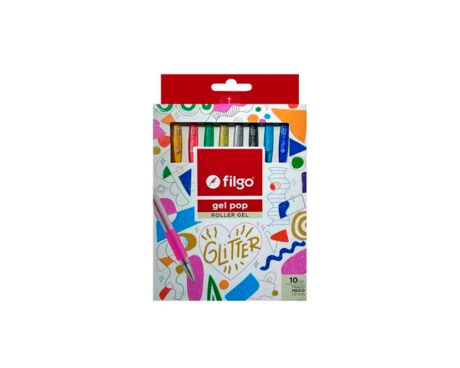 BOLIGRAFO FILGO GEL POP GLITTER x 10 U. SURTIDO (GP10-E10-GLI)