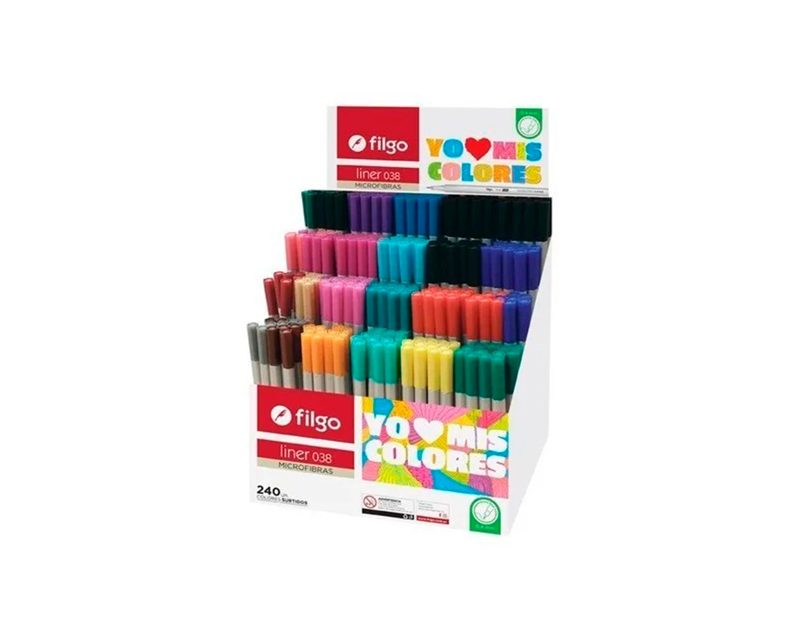 MICROFIBRA FILGO 038 0.4MM x 240 U. SURTIDOS