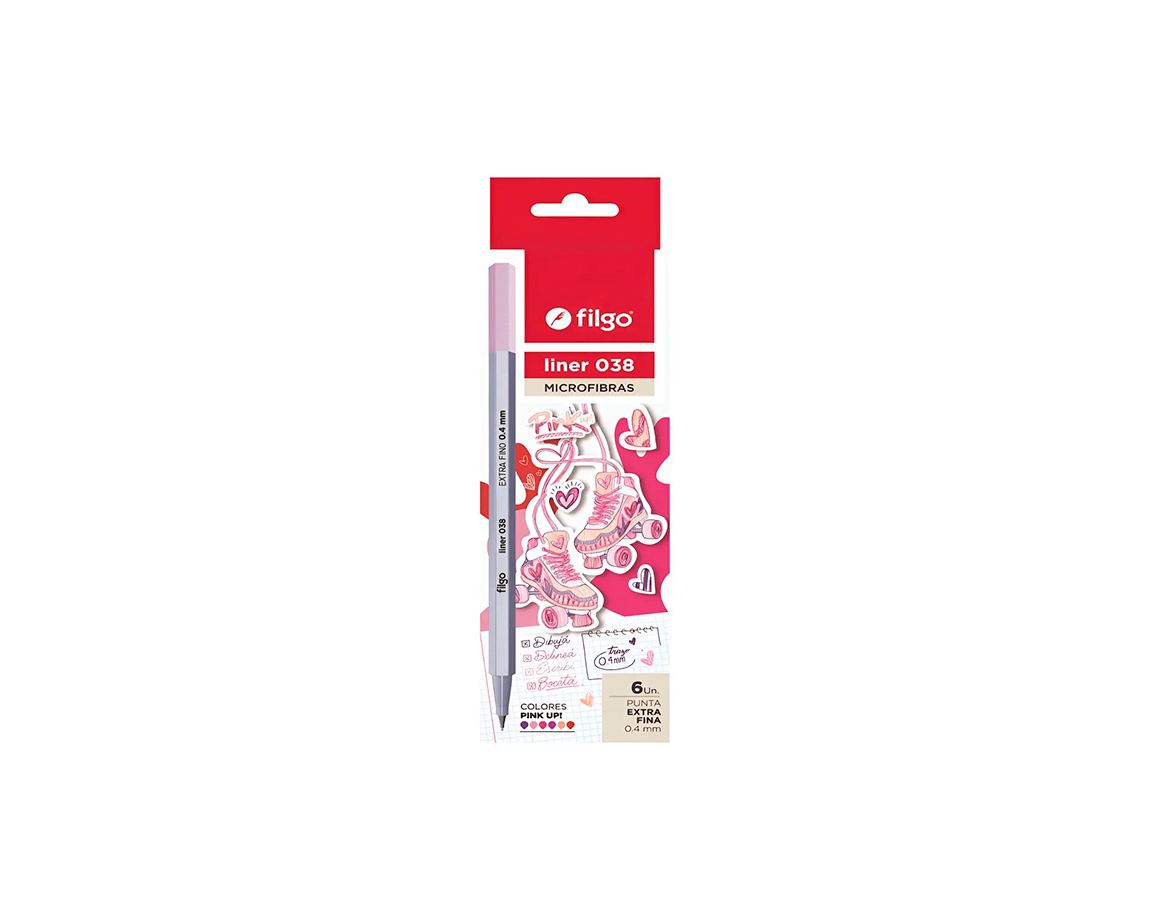 MICROFIBRA FILGO 038 0.4MM x 6 U. PINK UP