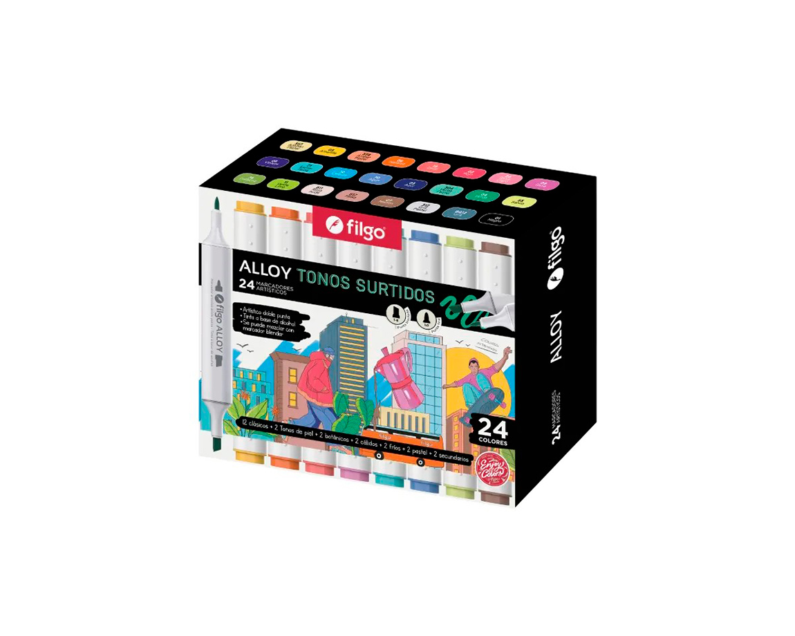 MARCADOR FILGO ALLOY ART DOBLE PUNTA EM24-SUR EST IMANTADO (ALLYM-EM24-SUR)