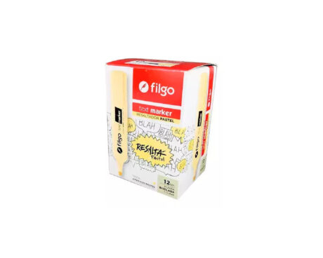 RESALTADOR FILGO CHATO PASTEL AMARILLO