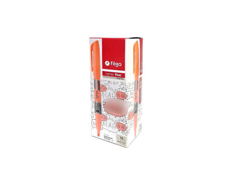 RESALTADOR FILGO FINO CLIP PASTEL NARANJA