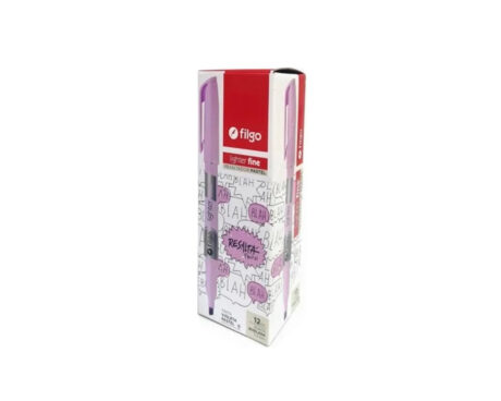 RESALTADOR FILGO FINO CLIP PASTEL VIOLETA