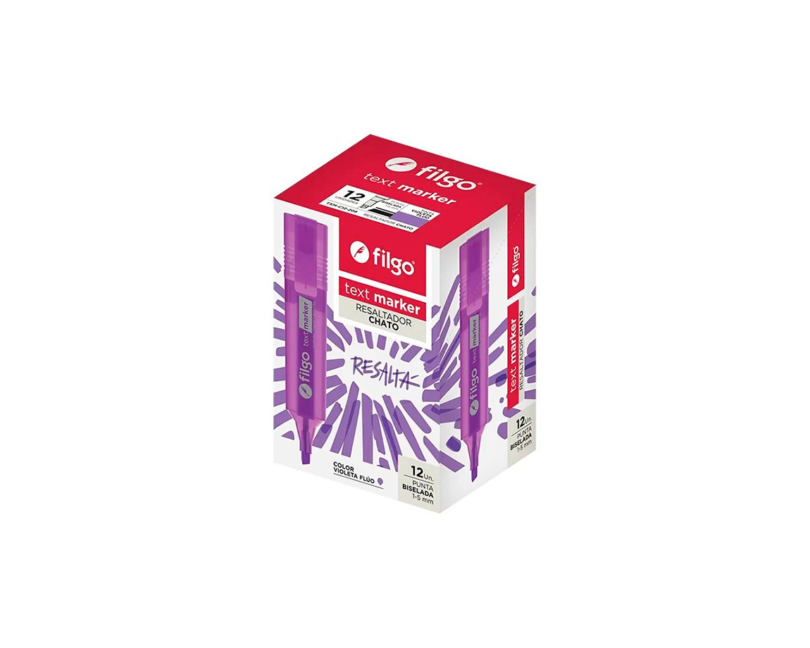 RESALTADOR FILGO CHATO FLUO VIOLETA