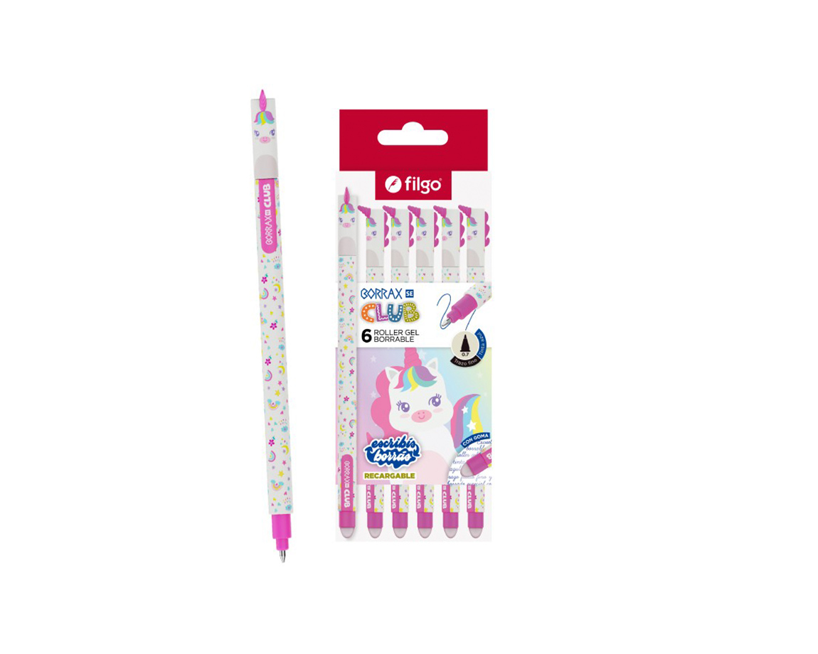 BOLIGRAFO FILGO BORRAX SE CLUB UNICORNIO x unid. AZUL
