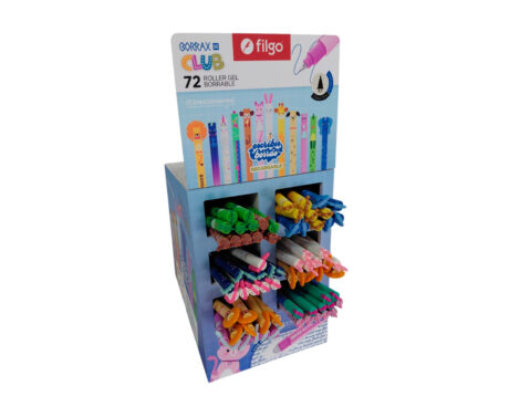 EXHIBIDOR FILGO BORRAX SE CLUB SURTIDO x 72 unid. AZUL