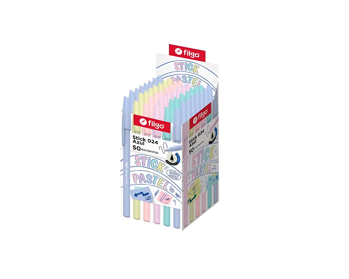 BOLIGRAFO FILGO STICK 1.0/CUERPO PASTEL AZUL