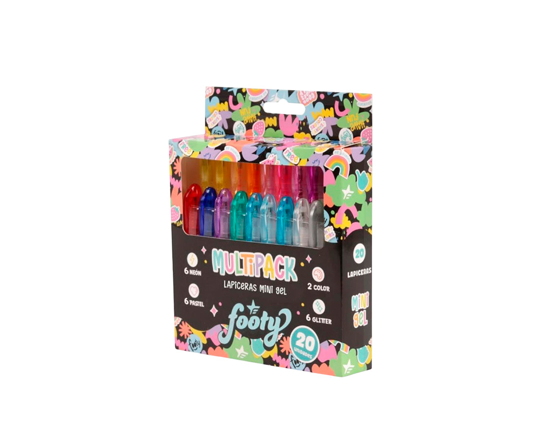 BOLIGRAFO FOOTY LIB352 GEL MINI x 20 COL