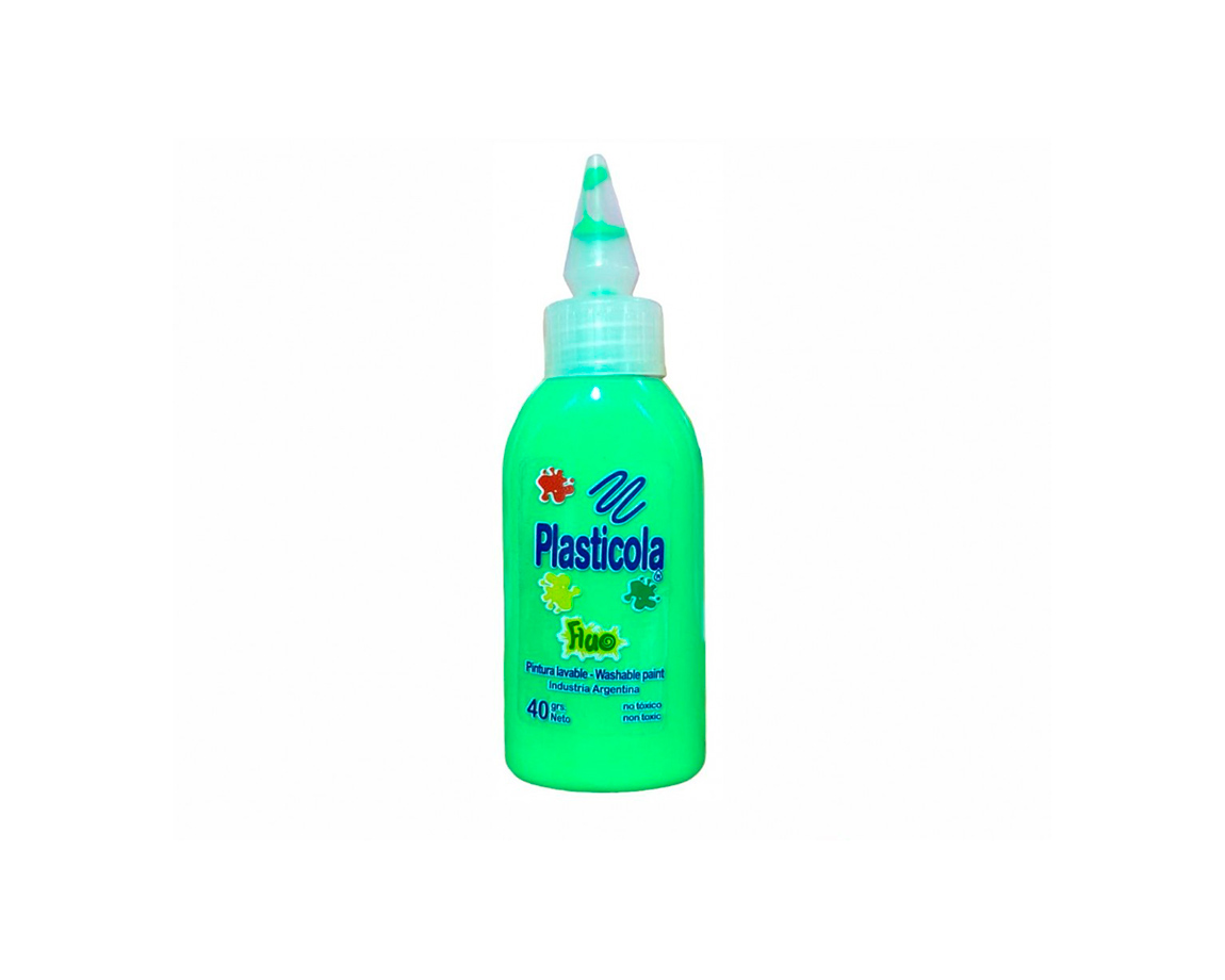 COLAS VINILICAS PLASTICOLA x35 G.FLUO VERDE