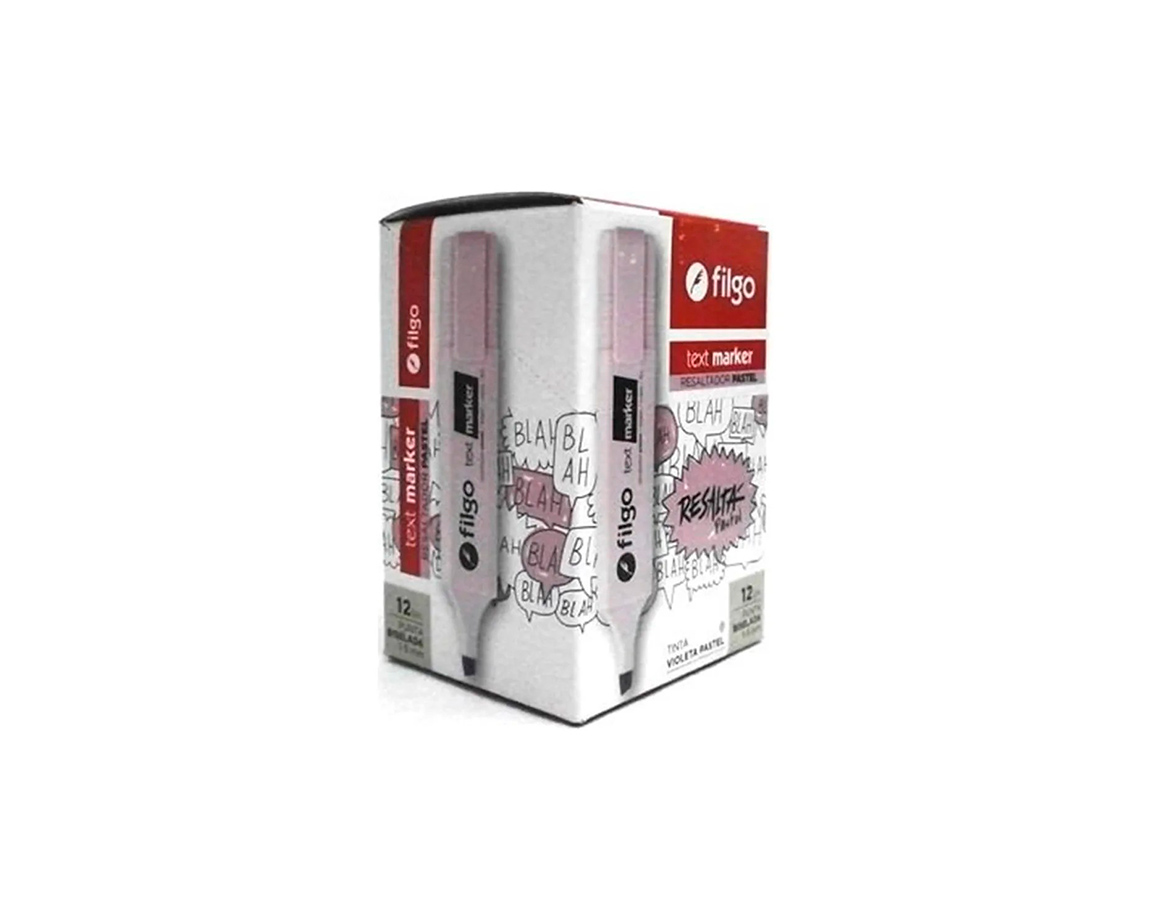 RESALTADOR FILGO CHATO PASTEL VIOLETA