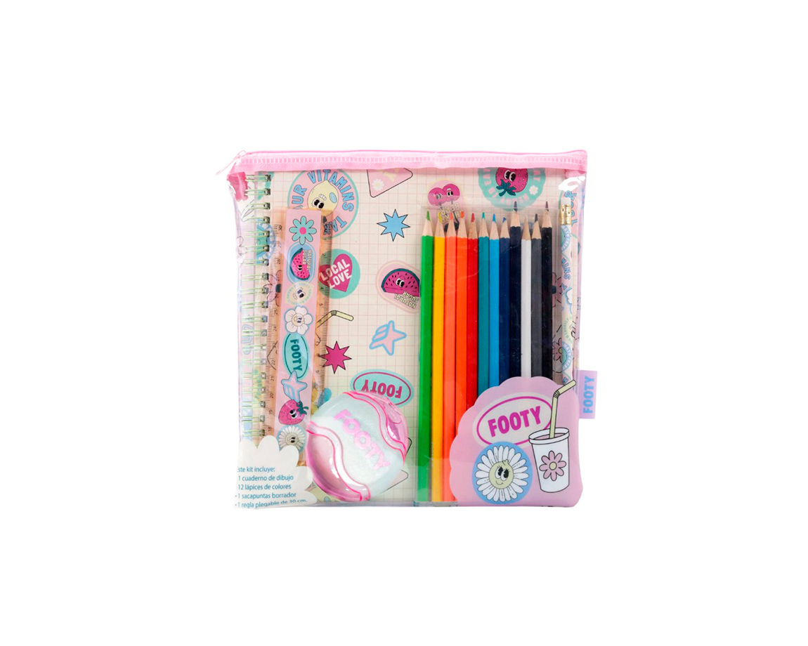 SET ESCOLAR FOOTY SET502 ROSA
