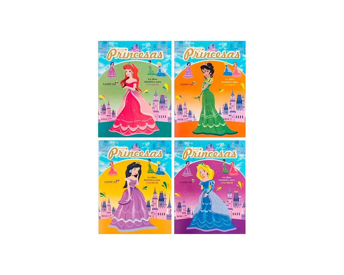 LIBROS BETINA PINTAR CASTILLO DE PRINCESAS SURTIDOS