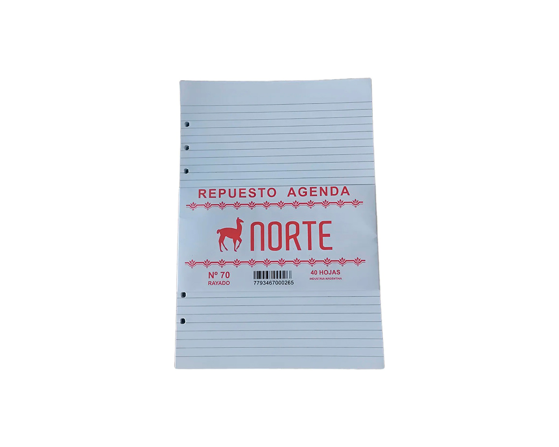 REPUESTOS NORTE P/LIBRETA 6A Nro 70 =