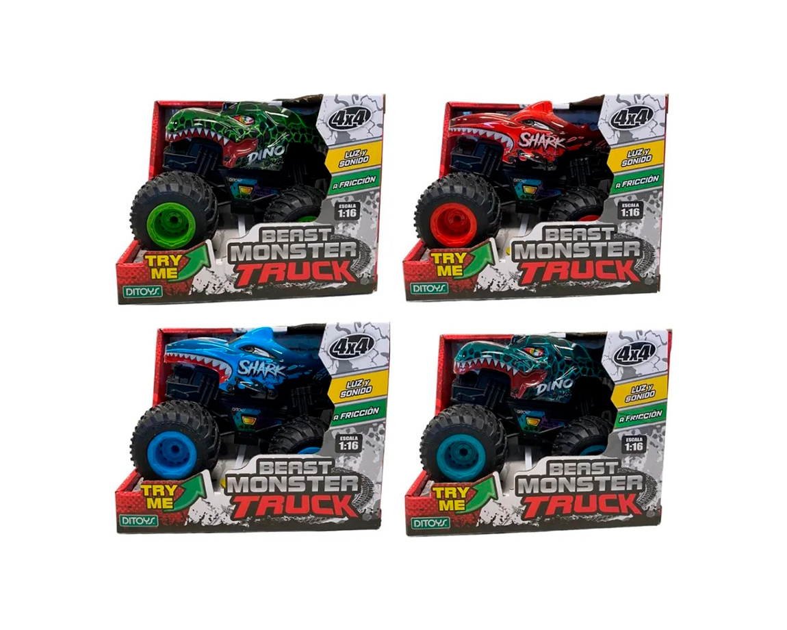 JUGUETE DITOYS 2875 MONSTER TRUCK PULL BACK