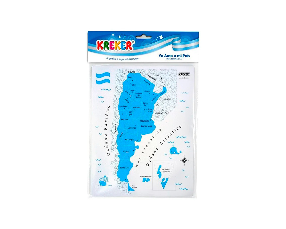 MAPA KREKER 314 ARGENTINA SERIGRAFIADO