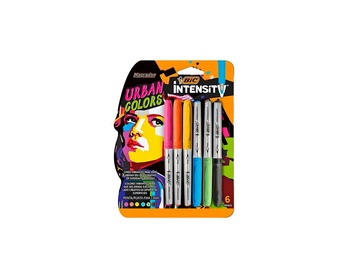 MARCADOR BIC INTENSITY x 6 U. URBAN COLOR 935375/9309812
