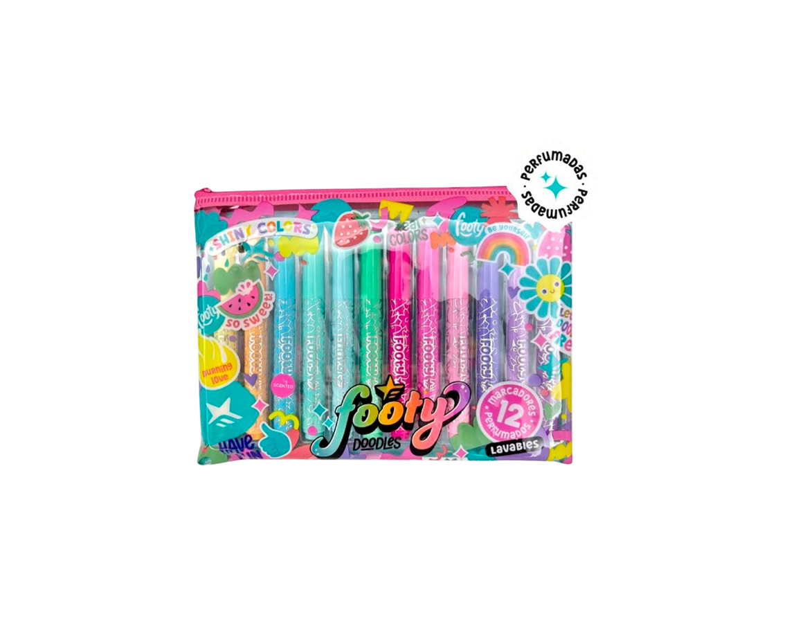 MARCADOR FOOTY LIB104 x12 COL LAVABLES