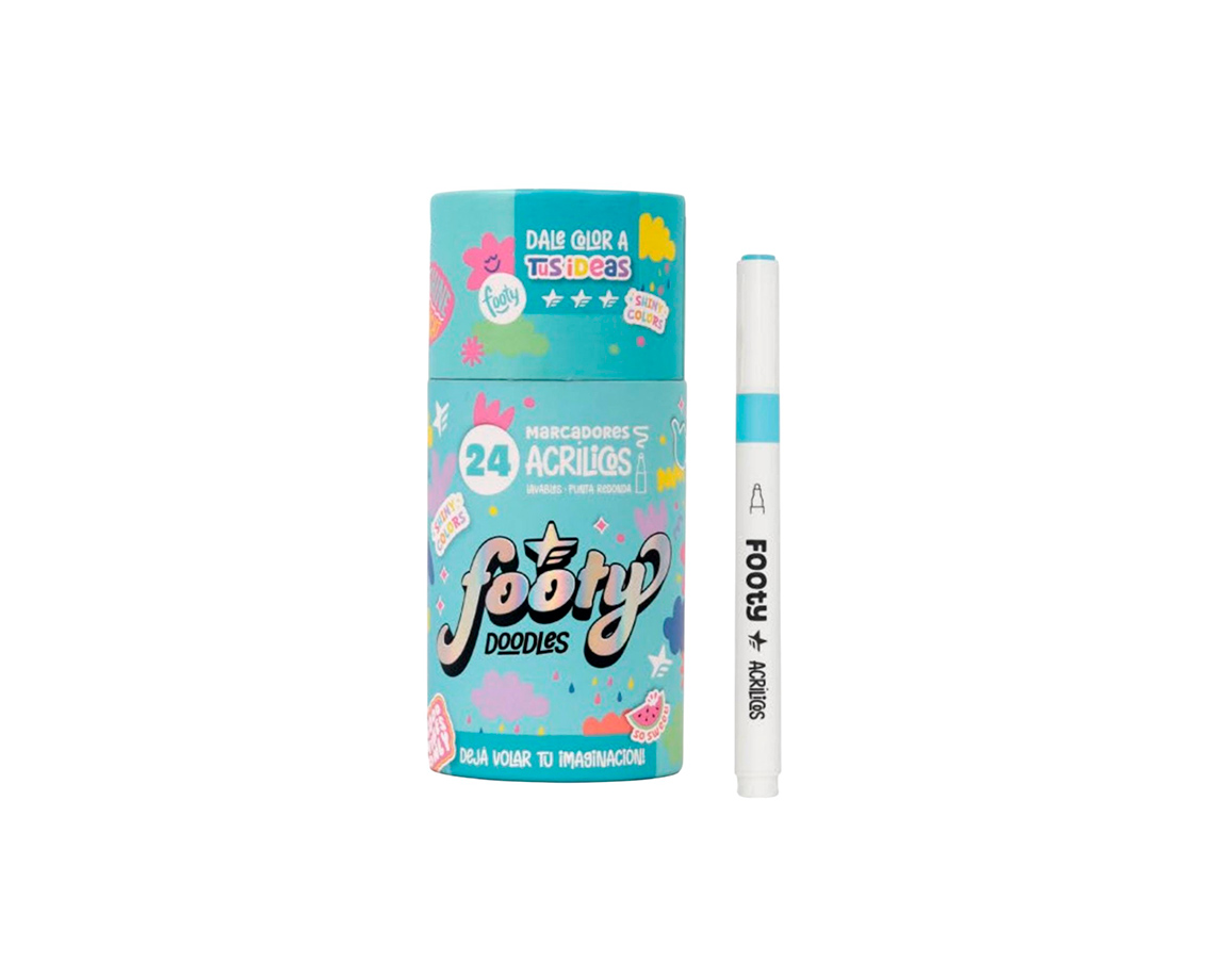 MARCADOR FOOTY LIB351 ACRILICOS x24 COL