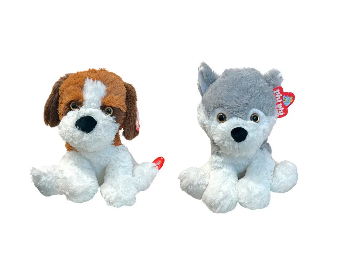 PELUCHE 1703 SAN BERNARDO Y SIBERIANO 32CM