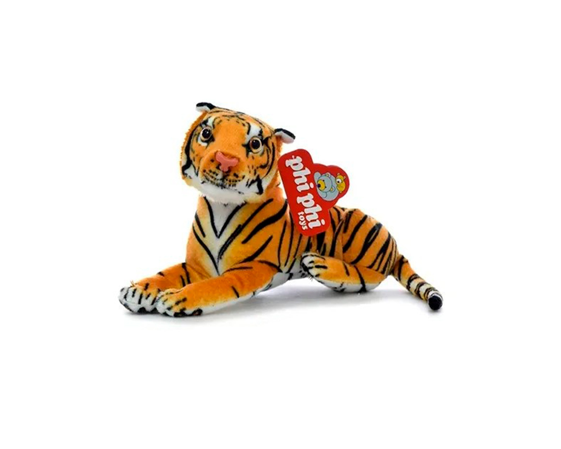 PELUCHE 4491 TIGRE ECHADO 30CM