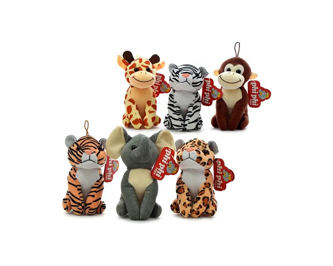 PELUCHE 4476 ANIMALE SENTADOS 18CM