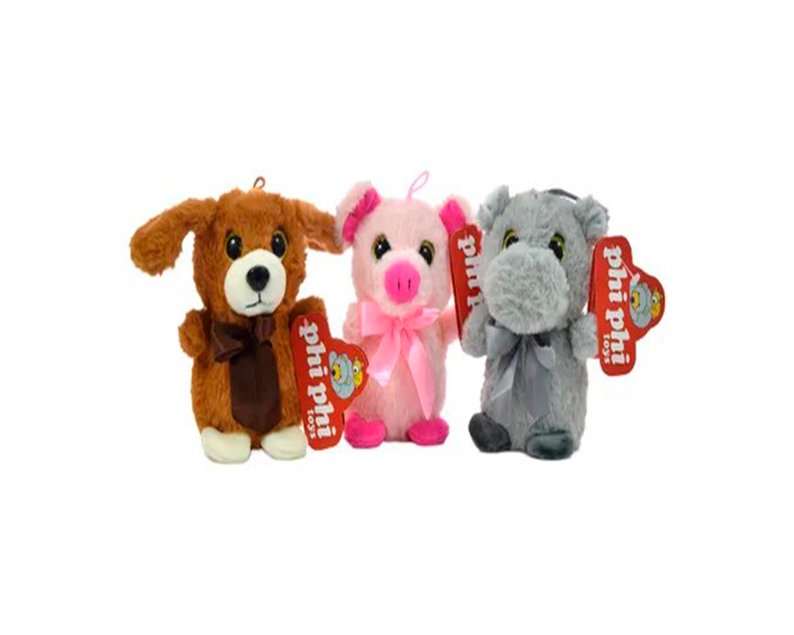 PELUCHE 4505 CHANCHO -PERRO E HIPPO 15CM