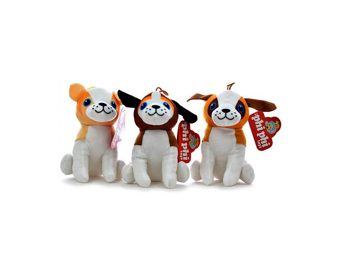 PELUCHE 4472 PERROS 3 RAZAS 15 CM