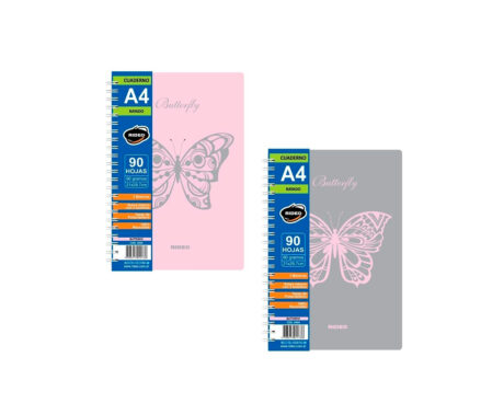 CUADERNO RIDEO 3445 A5 BUTTERFLY = 90 H