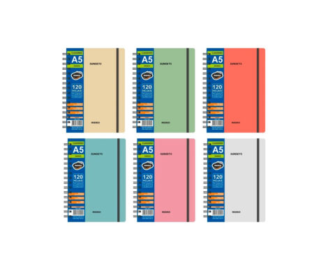 CUADERNO RIDEO 3525 A5 SUNSETS 120 H =