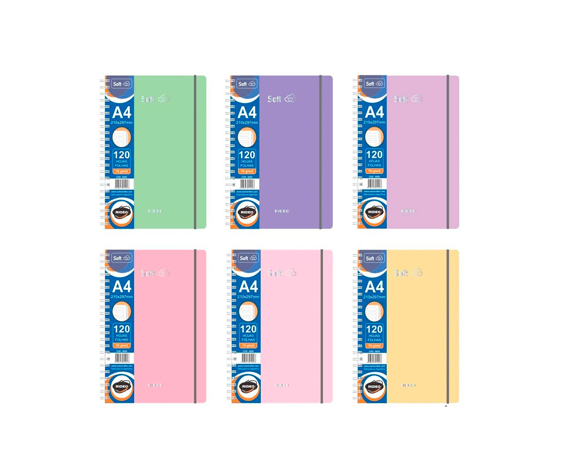 CUADERNO RIDEO 3604 A4 SOFT = 120 H