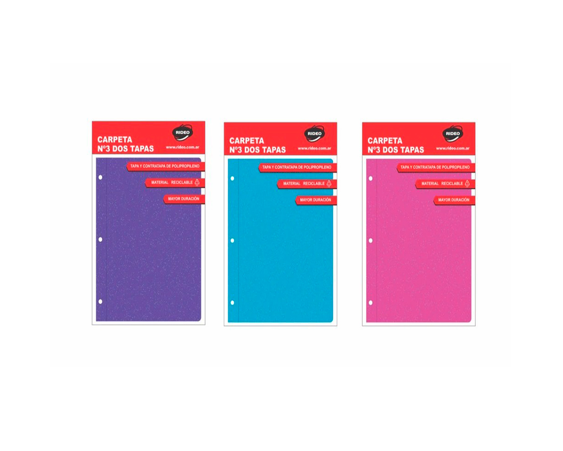 CARPETA RIDEO Nro 3 PP BRILLOS - SHINE 2543