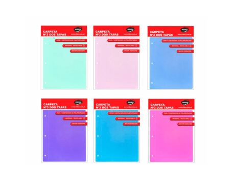 CARPETA RIDEO Nro 3 PP LINE COLORES PASTEL 2103/6
