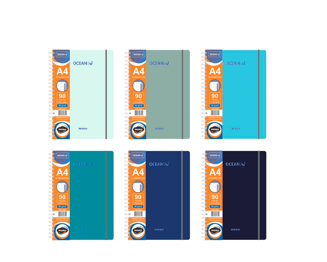 CUADERNO RIDEO 3584/2 A4 OCEAN # 120H