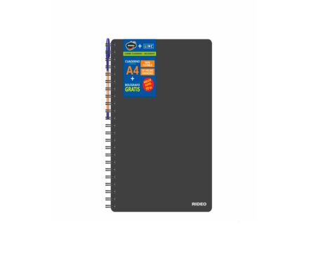 CUADERNO RIDEO 3754 A4 ECOBLACK 80 H =T/F